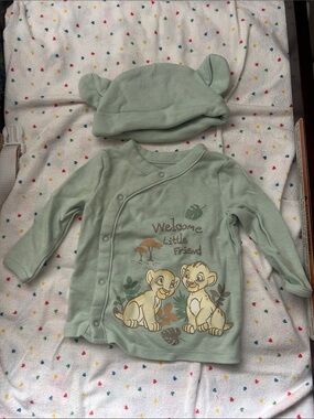 Disney Mint Green Baby Kimono Set with The Lion King graphic